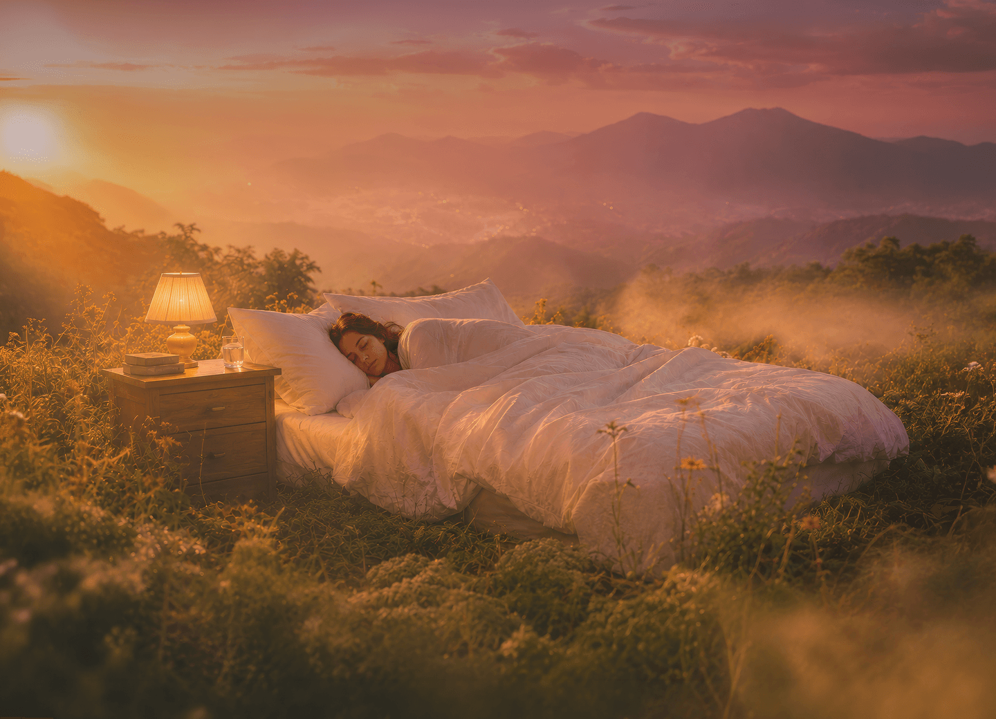 Descanso al amanecer frente al paisaje montañoso de Finca Kalli